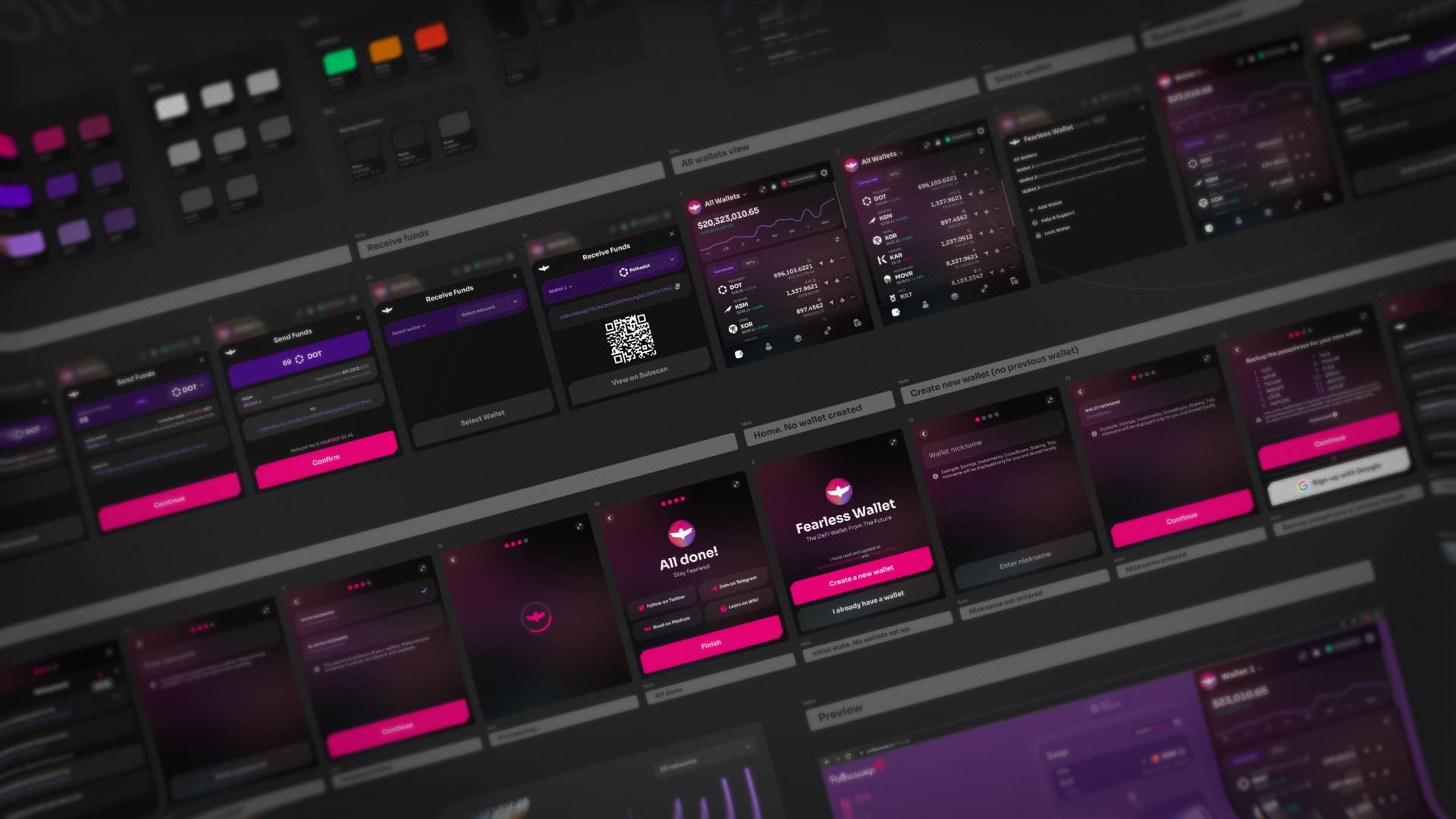 Fearless Wallet browser extension UI concept