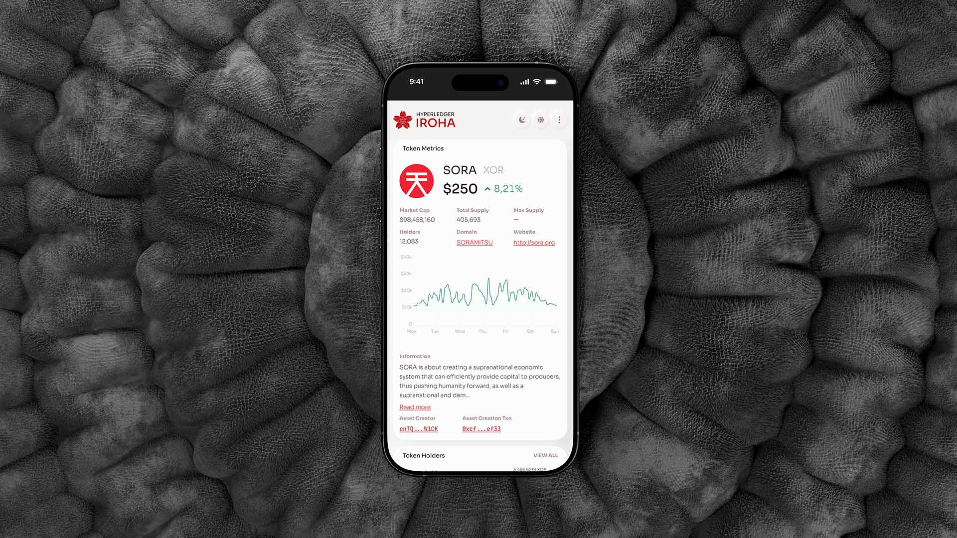 Hyperledger Iroha 2 Block Explorer on mobile