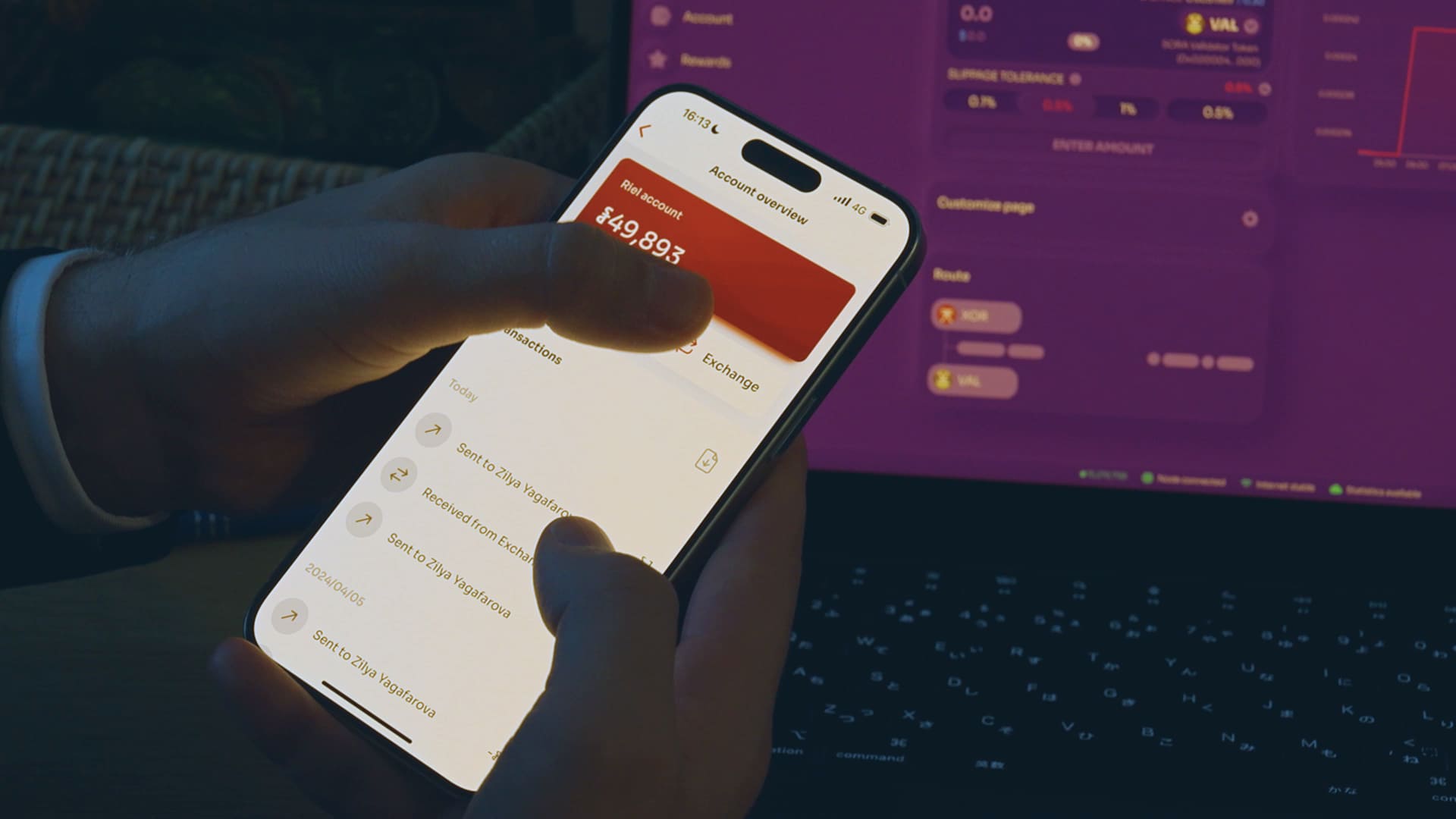 Bakong and Polkaswap user interfaces